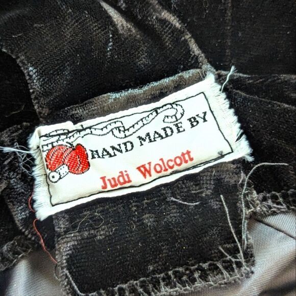 VTG Handmade Velvet Halter Dress Witchy Romantic Whimsigoth Fairy Grunge 2 4 - Picture 8 of 8